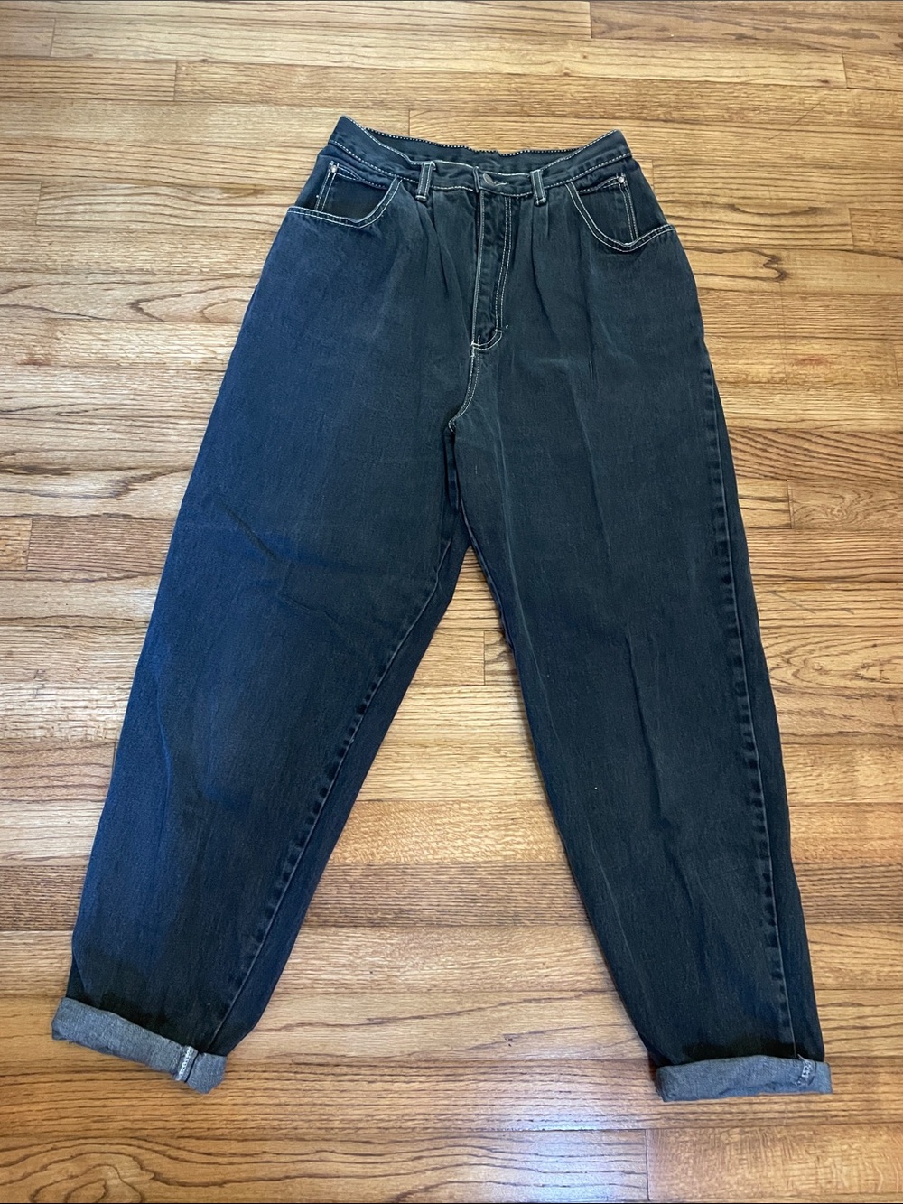 Vintage PS Gitano Black Taper Jeans 100% Cotton 1980s